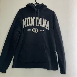 MONTANA STATE SWEATSHIRT MT UNITED STATES BLACK HOODIE